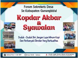 KOPDAR AKBAR & SYAWALAN SEKRETARIS DESA SE-KABUPATEN GUNUNGKIDUL